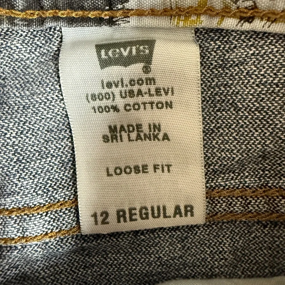 Levi's Kids 12 Regular Denim Bermuda Shorts Blue Loose Fit 100% Cotton‎ Jeans